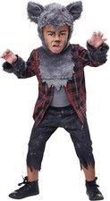 Werewolf Pup Wolf Animal Cute Fancy Dress Up Halloween Toddler Child Costume