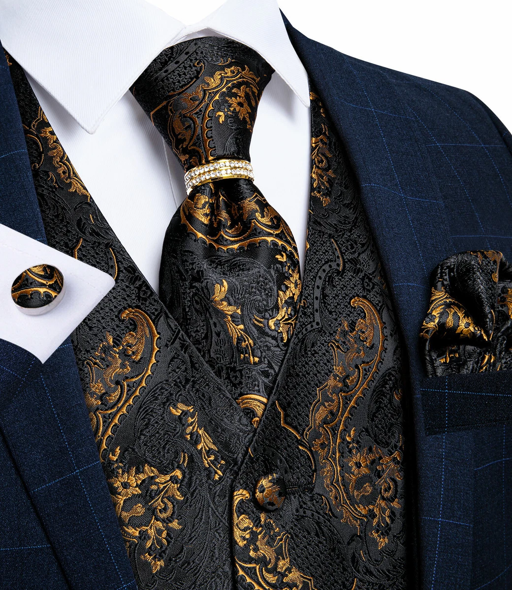 Men's paisley best sale vest