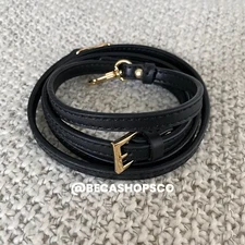 Black Crossbody Leather Strap Replacement For Louis Vuitton Noir