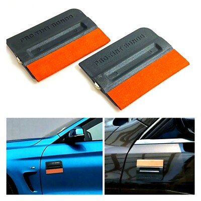 2PC Espátula plastica con imán y fieltro de tela PPF Car Wrap window Tint Sticke
