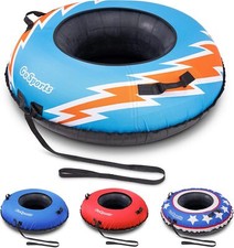 44 Inch Heavy-Duty Winter Snow Tube with Premium Canvas Cover ,Grade Sled