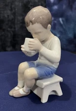 Bing & Grondahl #17135A Victor Boy Figurine Collectible Royal Copenhagen Denmark