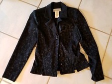 misses womens sz 8 black textured blazer