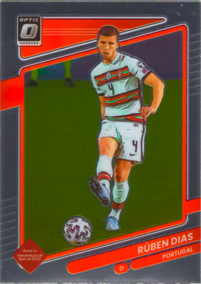 Ruben Dias 2021-22 Donruss Optic FIFA Road to World Cup Soccer Card#117 Portugal
