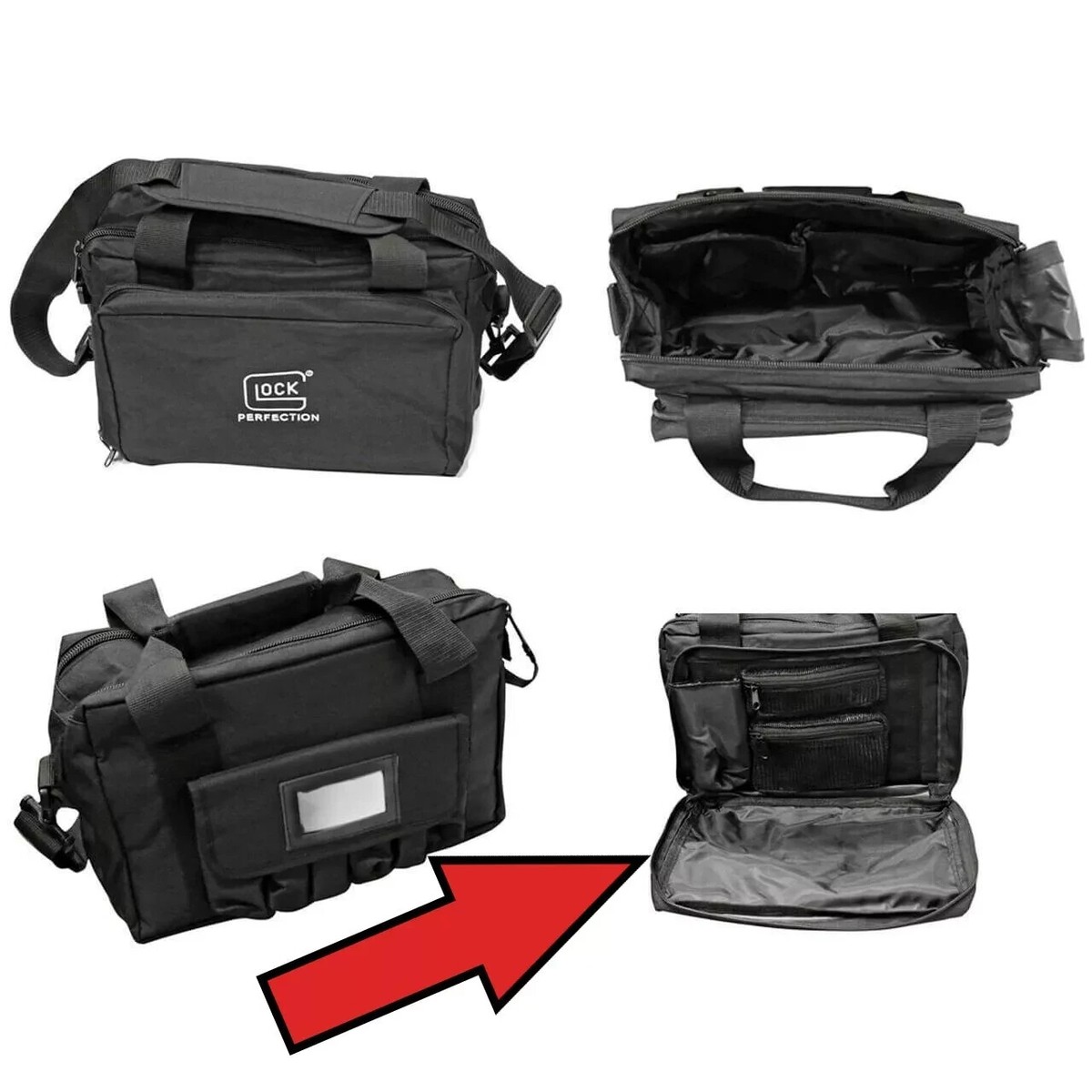 Glock 4-Pistol Range Bag Waterproof OEM Perfection AP60219 Black