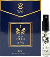 ANFAR OUD D'ORIENT EXTRAIT DE PARFUM VIAL SPRAY MEN 0.09 Oz / 3 ml SAMPLE SIZE!