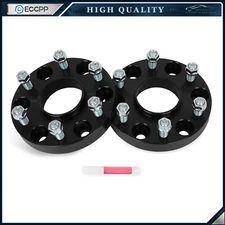 2Pc 1" 6x5.5 Hub Centric Wheel Spacers For Chevy Silverado Sierra 1500 1999-2025