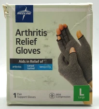 Arthritis Relief Gloves - for Arthritis, Tendonitis, Carpal Tunnel LARGE NEW