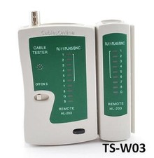 BNC, RJ45, RJ11, and RJ12 Remote Network Cable Tester, CablesOnline TS-W03