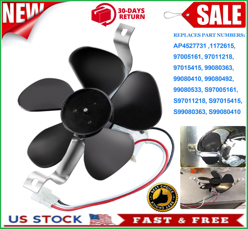 97012248 Range Hood Vent Fan Blade Motor for Kitchen Exhaust Broan