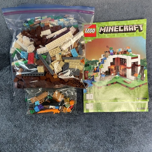 LEGO Minecraft 21134 Die Wasserfallbasis 100% vollständig mit Anleitung
