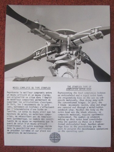 PHOTO PRESS AEROSPACE STARFLEX ROTOR HELICOPTERS HELICOPTER | eBay