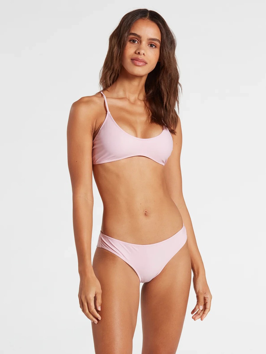 Volcom Womens Pink Simply Cheeky Bikini Bottoms L20726 Size Large