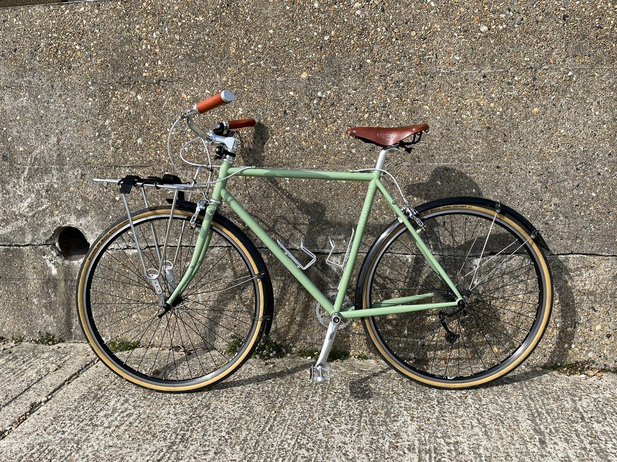 Temple Cycles Bike Adventure Lichen Green with Brooks saddle UK