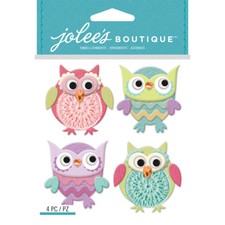 Cutesy Owls Jolee's Boutique Dimensional Stickers JOLEES E5021939