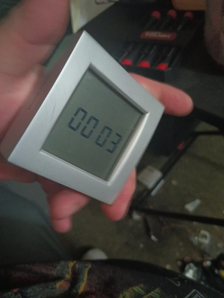 BROOKSTONE Upside Down Clock - Brand Used Tested and Works, New Battery - Image 3 of 4