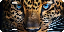 LEOPARD PANTHER EYES CAR TRUCK VANITY NOVELTY ALUMINUM METAL LICENSE PLATE TAG 5