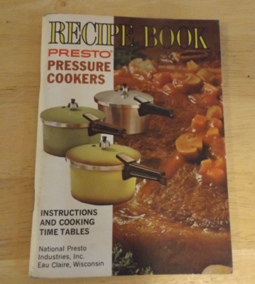 #ad VTG MCM PRESTO Pressure Cooker Recipe Book 1968 instruction booklet Time Tables $3.99