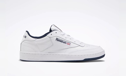 Reebok Club C 85 weiß marineblau Herrenschuhe modische Turnschuhe AR0457 Neu - Bild 4 von 8