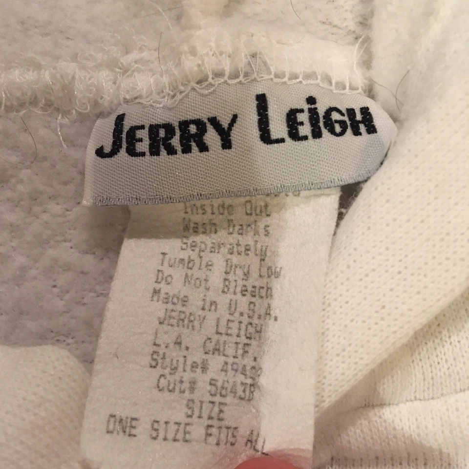 Vintage 1993 Jerry Leigh Looney Toons Bugs Bunny Hippie Hoodie Cinch Waist Large - Image 4 of 4