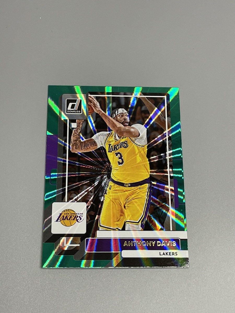 ANTHONY DAVIS 25シリ サイン カード ONE AND ONE Anthony Davis 2022-23 Panini Donruss NBA Holo Green Laser