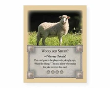 Wood for Sheep Penalty Cards compatible with Settlers of Catan and Expansions