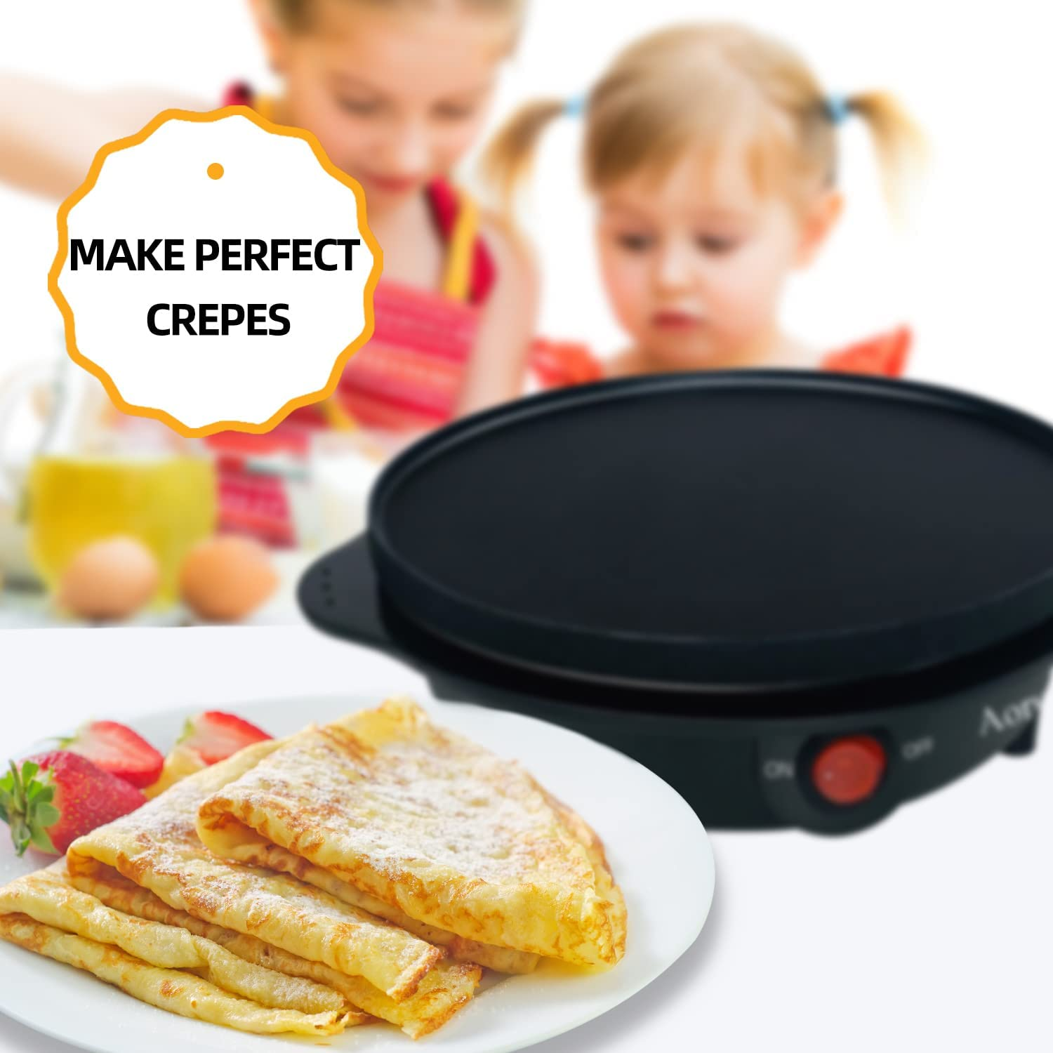 7”Crepe Maker Electric Pancake Pan eBay