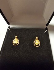Alaskan-Yukon Natural Gold Nugget Earrings 2.2 Grams 18kt-22kt w/ 14kt mountings 3534.49 per troy oz