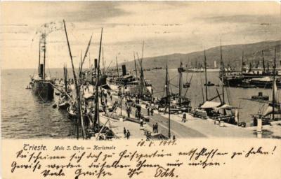 CPA AK TRIESTE Molo S.Carlo ITALIEN (543629)