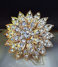 Ring Edelstahl gold CZ Zirkonia strahlend fun...
