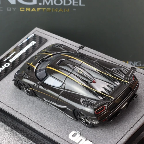 GRYNING 1:43 Koenigsegg One:1 Carbon/Golden Diecast Model Car Collection GE004B - Picture 12 of 14