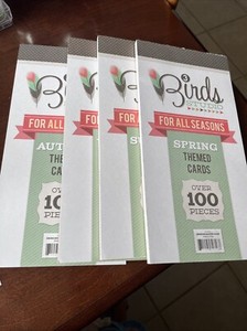 3 Birds Studio Lot Of 4 Theme Card Sets. Winter, Spring, Summer, Fall. New