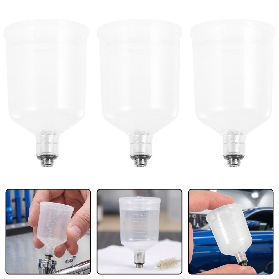 3 Pcs Spray Gun Paint Storage Cup Replacement Container Mixing Cups ...