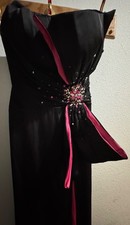 tony bowls le grand prom dress size 4 black and fuchsia