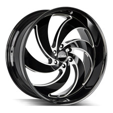 24x10 Strada Street Classics Retro 6 Gloss Black Milled 6x135 24et Set Of 4 24x10 Strada Street Classics Retro 6 Gloss Black Milled 6x135 24et Set Of 4