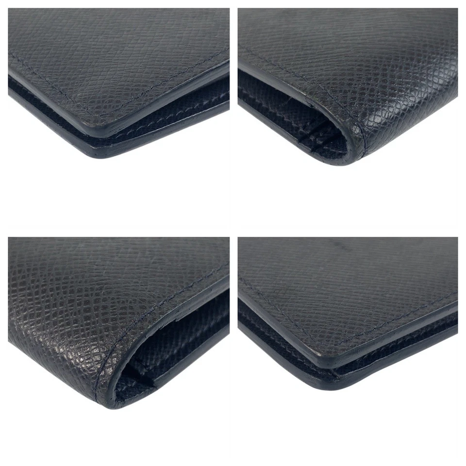 LOUIS VUITTON Taiga Porte-Feuille Brazza M30502 purse Long Wallet Blue Marine - Image 4 of 4