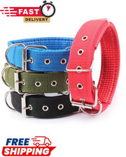 Adjustable Nylon Dog Collar for Small Medium Large Dogs Stylish Solid Pet Collar