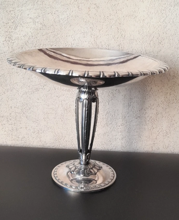 Schale Versilbertes Metall Gallia Zeit Art Déco Overall Tafelaufsatz Christofle - Bild 3 von 4