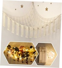 Stuffed Animal Hammock Corner with LED Light - Toy Storage Hammock Plushie Net