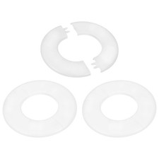 3pcs, Wall Split Flange 2.52"/64mm ABS Round Self-Adhesive Escutcheon Plate
