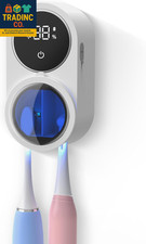 Toothbrush Holder and Cleaner for Bathroom Light Cleaning Fan Drying round in Ci