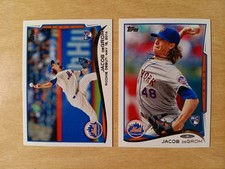 2014 Topps Update Series Jacob deGrom RC LOT OF 2  NRMINT COND SEE PICTURES.