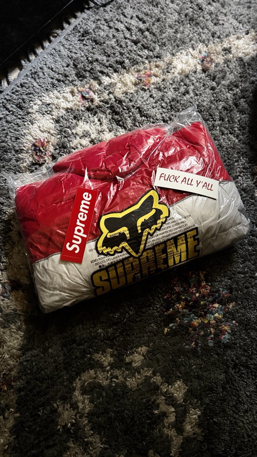 Supreme Fox Racing Shiny Down Puffer Jacket Red / Size XXL | eBay
