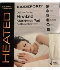 Biddeford Blanket Heated Mattress Pad Quilted 10 Heat Settings King Dual Control