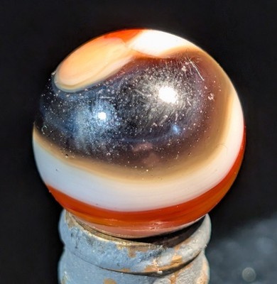 Rare Akro Agate Indian Blanket Special Corkscrew Marble 41/64'' NM- 8.3