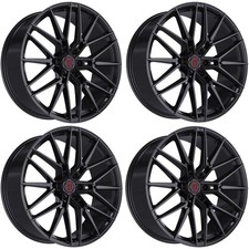 Set 4 22 Tis Motorsports 506b 22x10 6x5.5 24mm Wheels Gloss Black Truck Rims