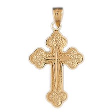Cross Charm Pendant 14k Gold 3.2 Grams 
