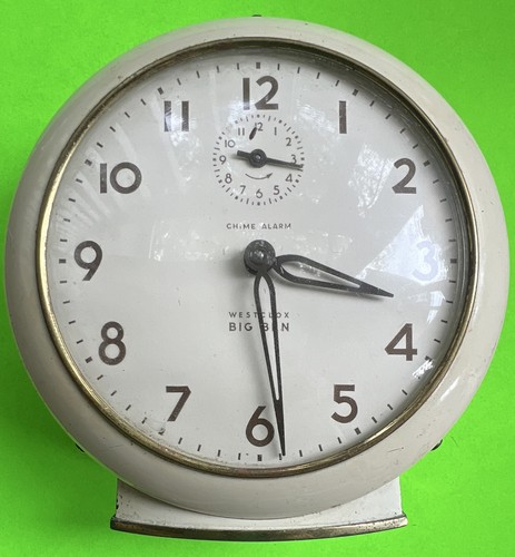 Westclox Big Ben Ivory, white dial, brown numerals