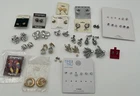 Vintage Lot Of 29 Pair Clip On, Screwback, Pierce  Earrings Costume Jewelry