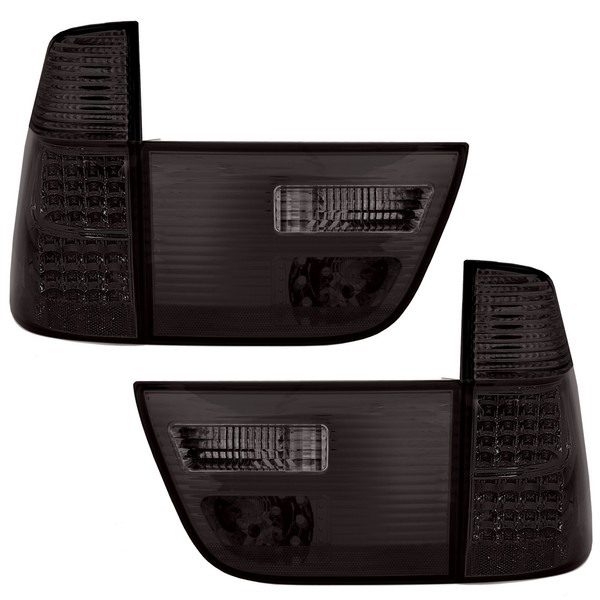 Led RüCkleuchten Set Schwarz FüR Bmw X5 E53 8/99-10/03 Heckleuchten Smoke-image